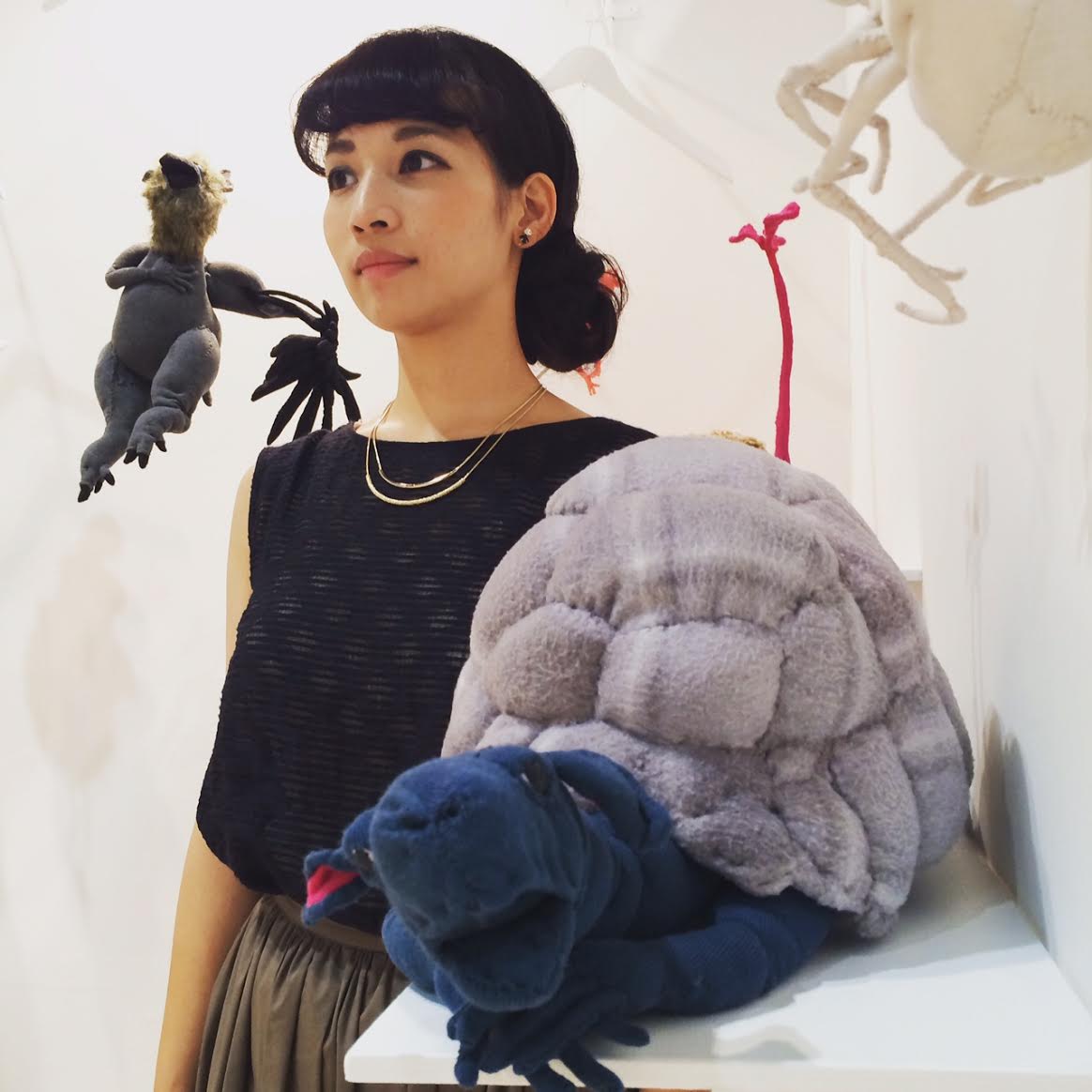 作家 黒田恵枝 ひつじ テディベア 黒田恵枝『Symbiosis』 | ArtSticker