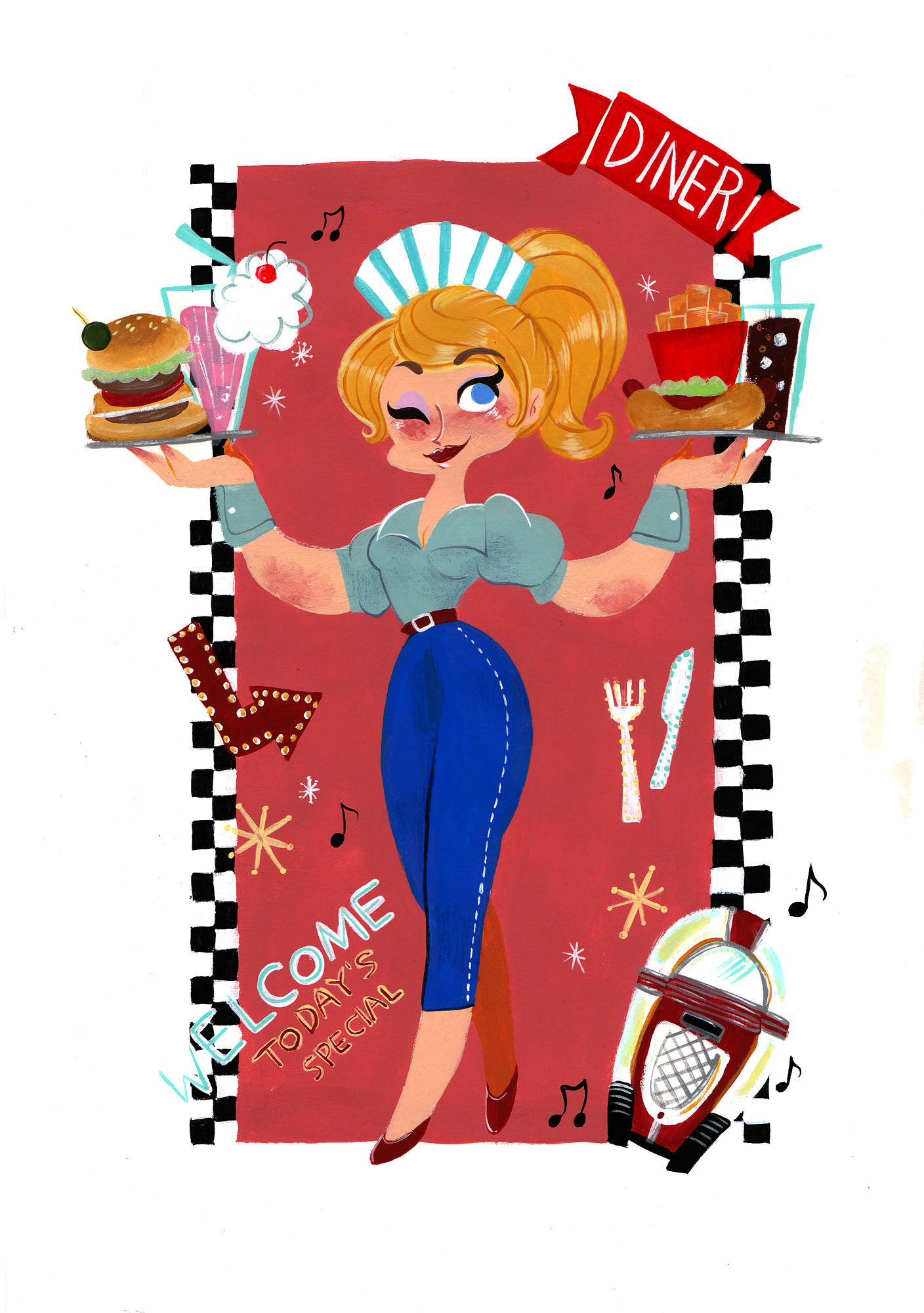 Welcome To Diner アート インテリア絵画の通販 販売サイト Thisisgallery ディスイズギャラリー
