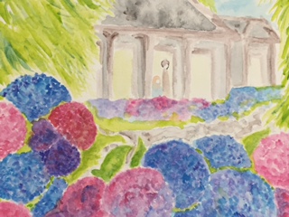 紫陽花と寺 現代アート 絵画の通販 販売サイト Thisisgallery ディスイズギャラリー