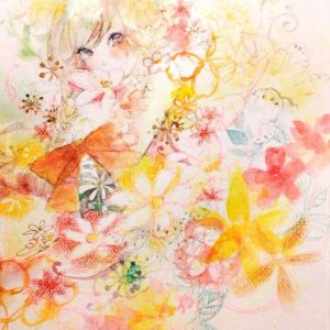 イラスト 少女 女の子 花 黄色 キラキラ 現代アート 絵画の通販 販売サイト Thisisgallery ディスイズギャラリー