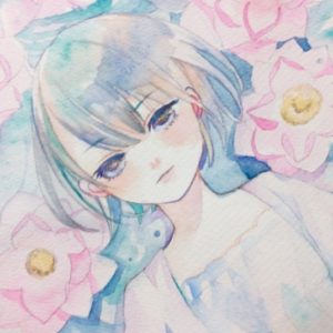 イラスト 蓮 水彩 女の子 現代アート 絵画の通販 販売サイト Thisisgallery ディスイズギャラリー