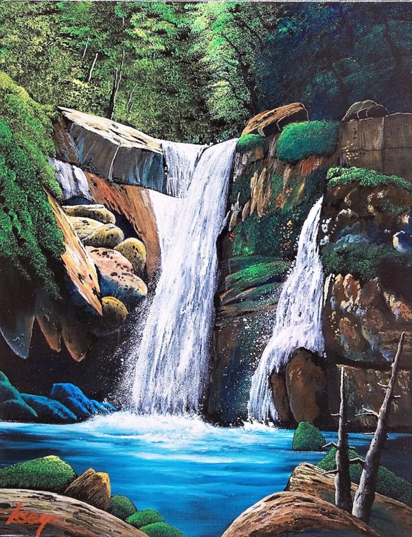油彩絵 題名「七つ滝」 【気質アップ】 - www.woodpreneurlife.com