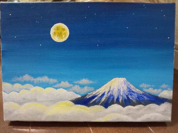 富士山と月 | インテリア絵画 アートの専門通販 thisisgallery 