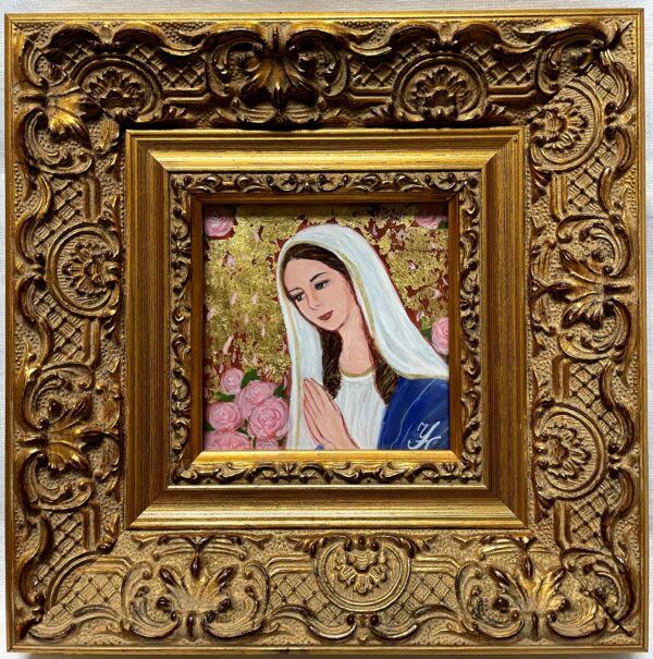 聖母マリア額絵 ⭐️純銀製 クラシックアート MADE IN ITALY 浅けれ