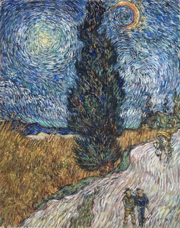 ゴッホ 糸杉と星の見える道 模写 | インテリア絵画 アートの専門通販 
