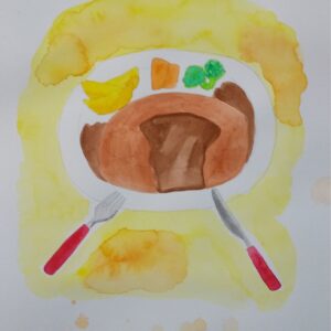 ハンバーグ 美味しそう 美味しい 食べ物 可愛い かわいい イラスト 手描きイラスト アート インテリア絵画の通販 販売サイト Thisisgallery ディスイズギャラリー