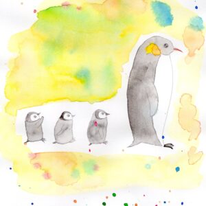 ペンギン 動物 ぺんぎん 可愛い かわいい 癒し 癒される イラスト 手描きイラスト 現代アート 絵画の通販 販売サイト Thisisgallery ディスイズギャラリー