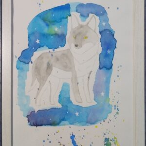 オオカミ 狼 動物 水彩画 可愛い かわいい 癒し 癒される イラスト 手描きイラスト 現代アート 絵画の通販 販売サイト Thisisgallery ディスイズギャラリー