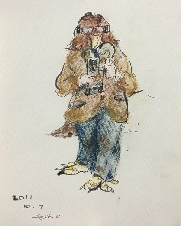 イラスト のおすすめ作品・人気作家 ペンパステル猛禽類カメラマン mass media インテリア絵画 アート