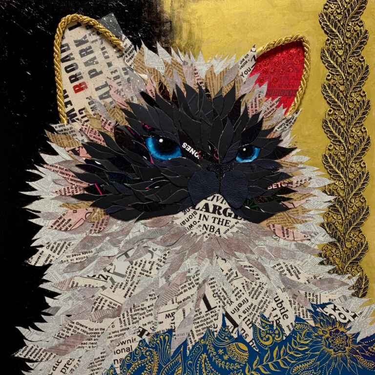 諏訪憲二作 猫のポートレート - 美術品