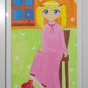 女の子 休憩中 可愛い かわいい 癒し 癒される イラスト 手描きイラスト 現代アート 絵画の通販 販売サイト Thisisgallery ディスイズギャラリー