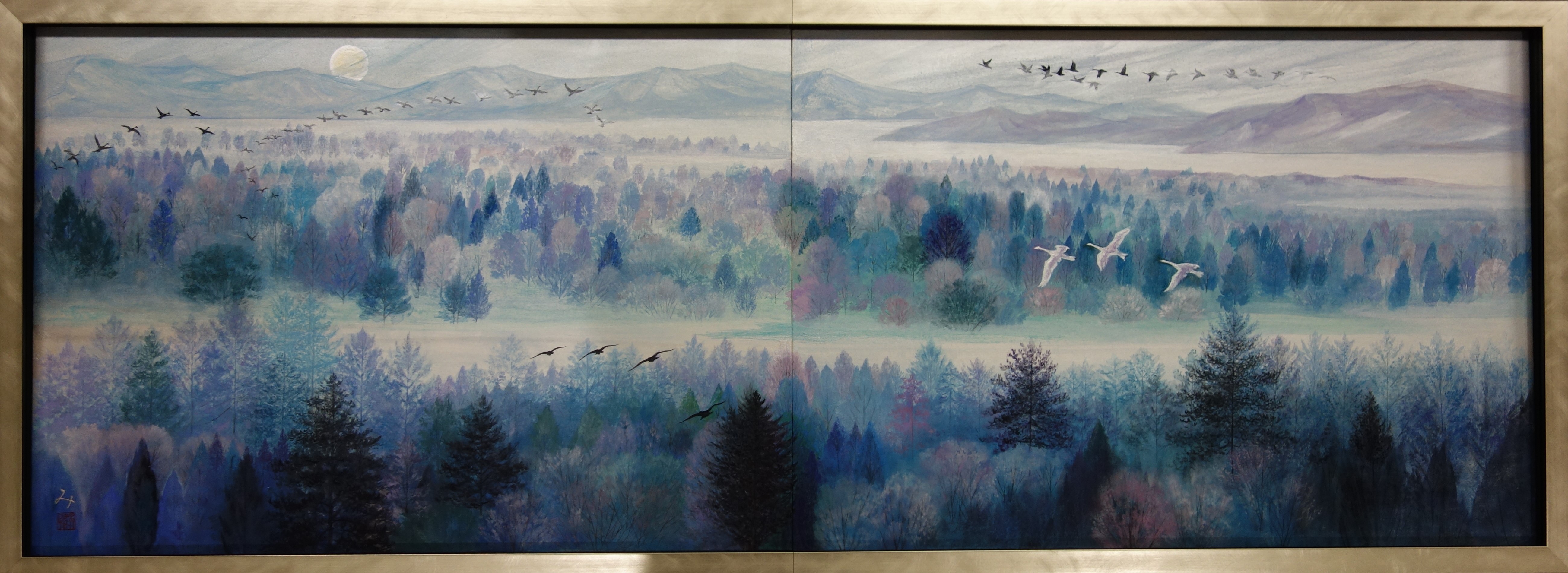 ノルウエーの森ー白鳥の舞いー | アート・インテリア絵画の通販・販売
