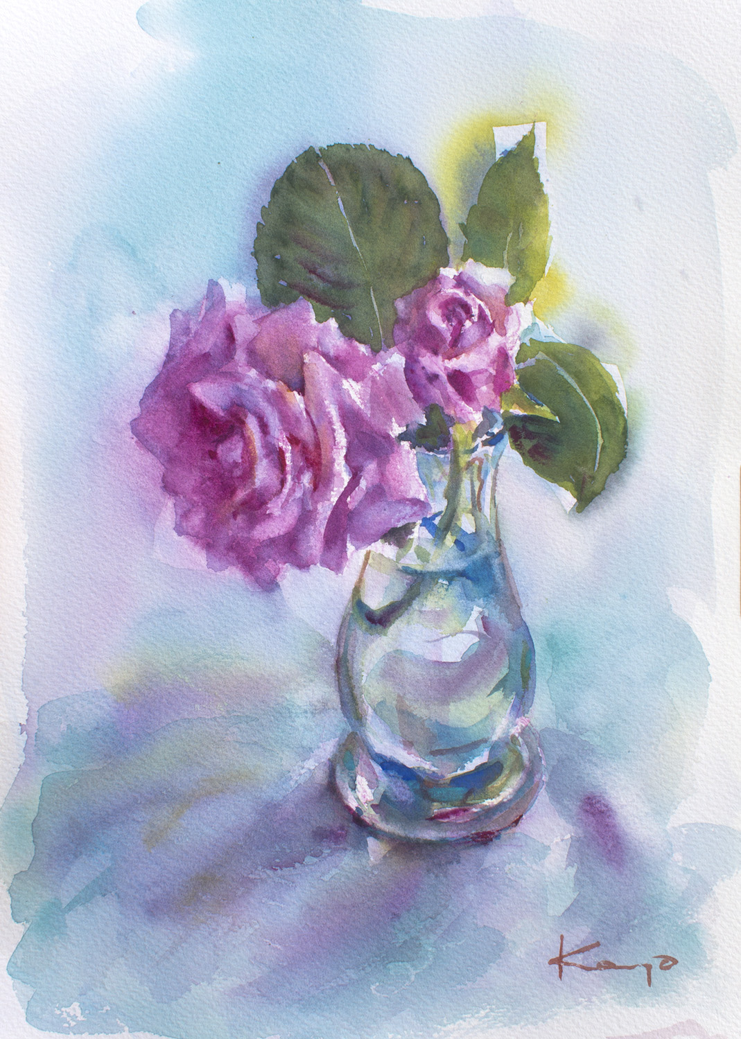 薔薇とガラス | インテリア絵画 アートの専門通販 thisisgallery
