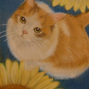 猫の絵✨版画ではなく本物の絵画✨パステル画✨ネコ✨猫✨グッズ 