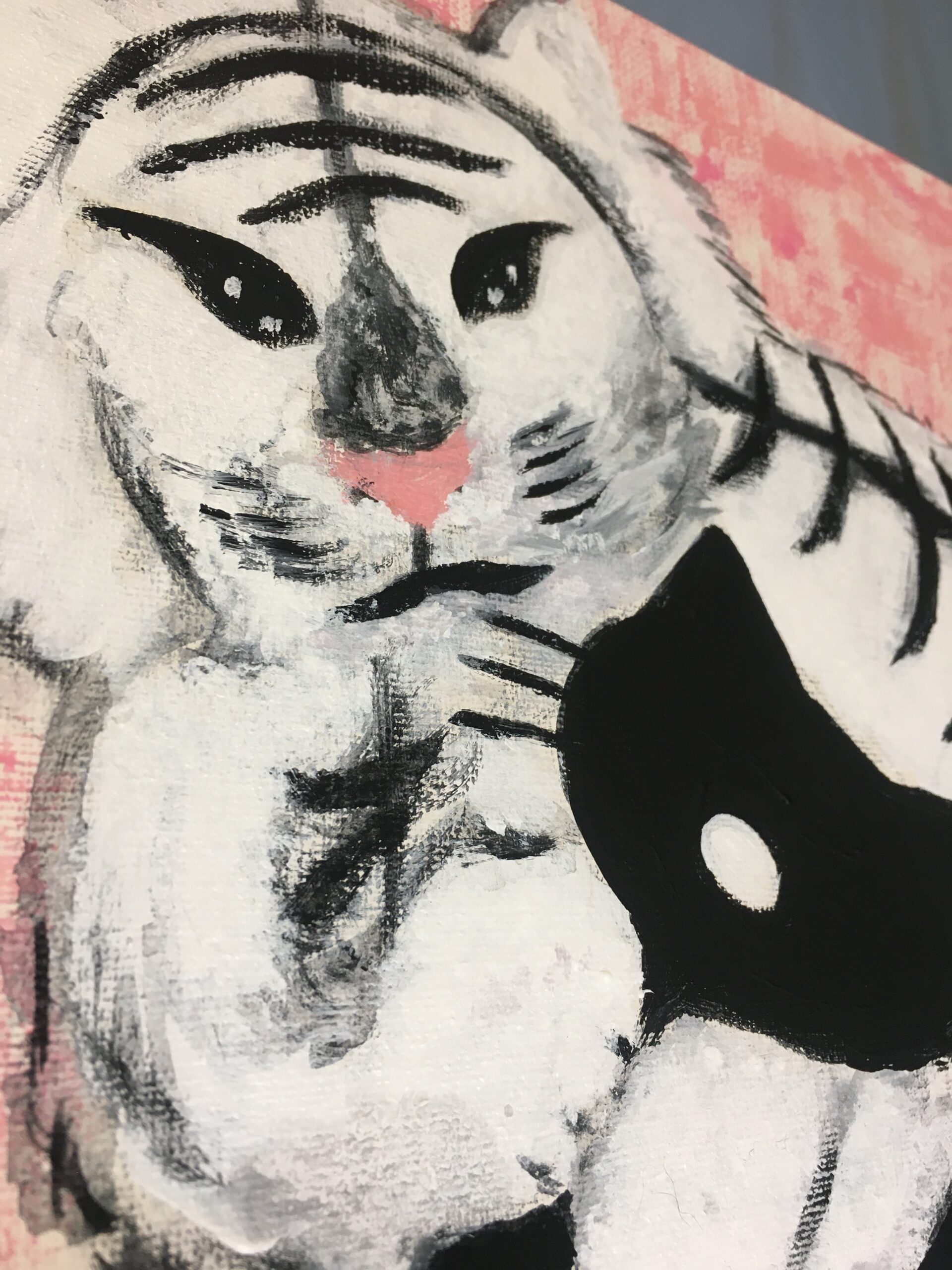 むぎゅっとー黒猫大好き白虎ちゃんー | インテリア絵画 アートの専門 