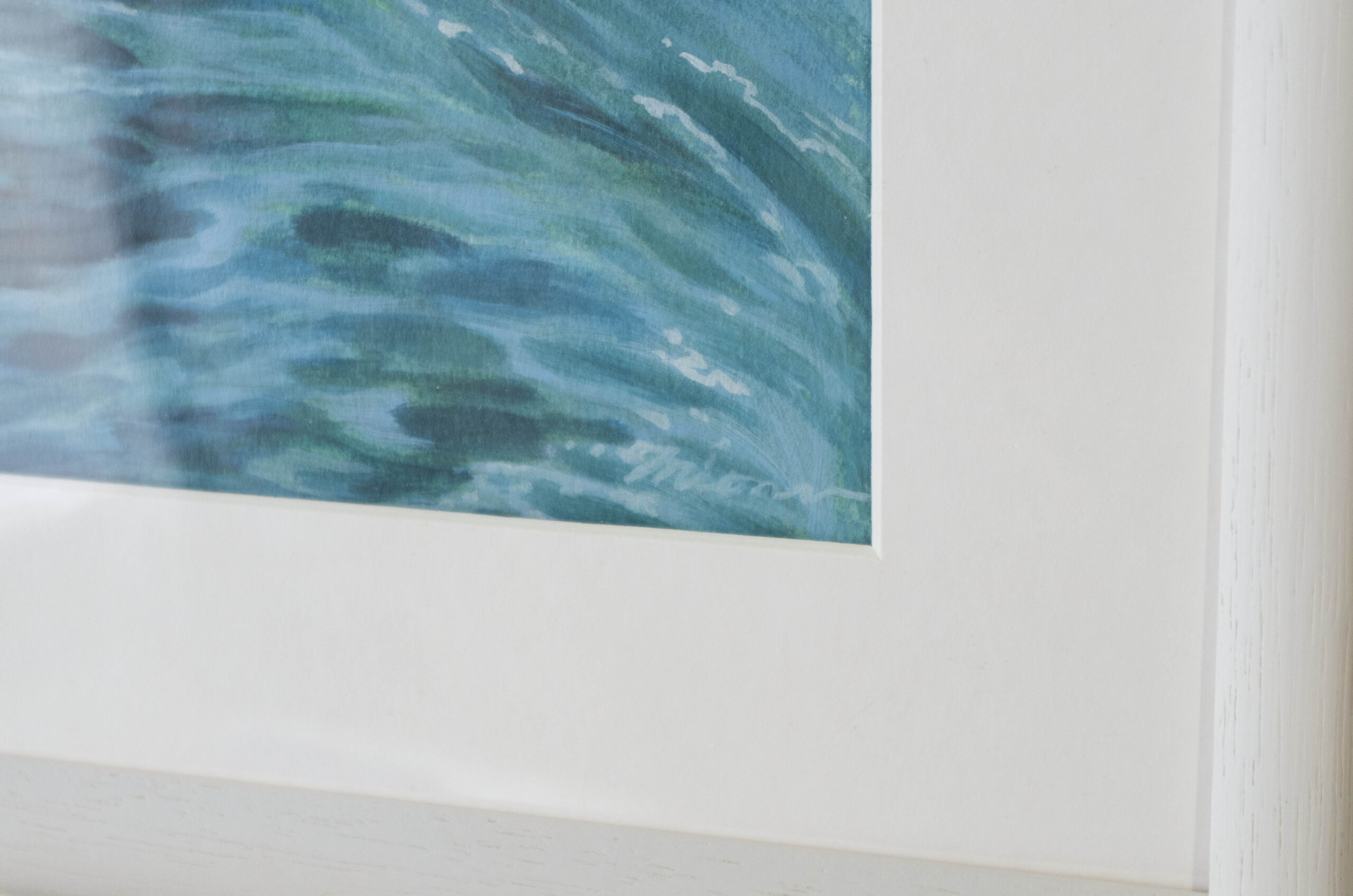 絵画 油彩画】タイトル『来島海峡と浮かぶ離れ舟』作品サイズ44×34.9