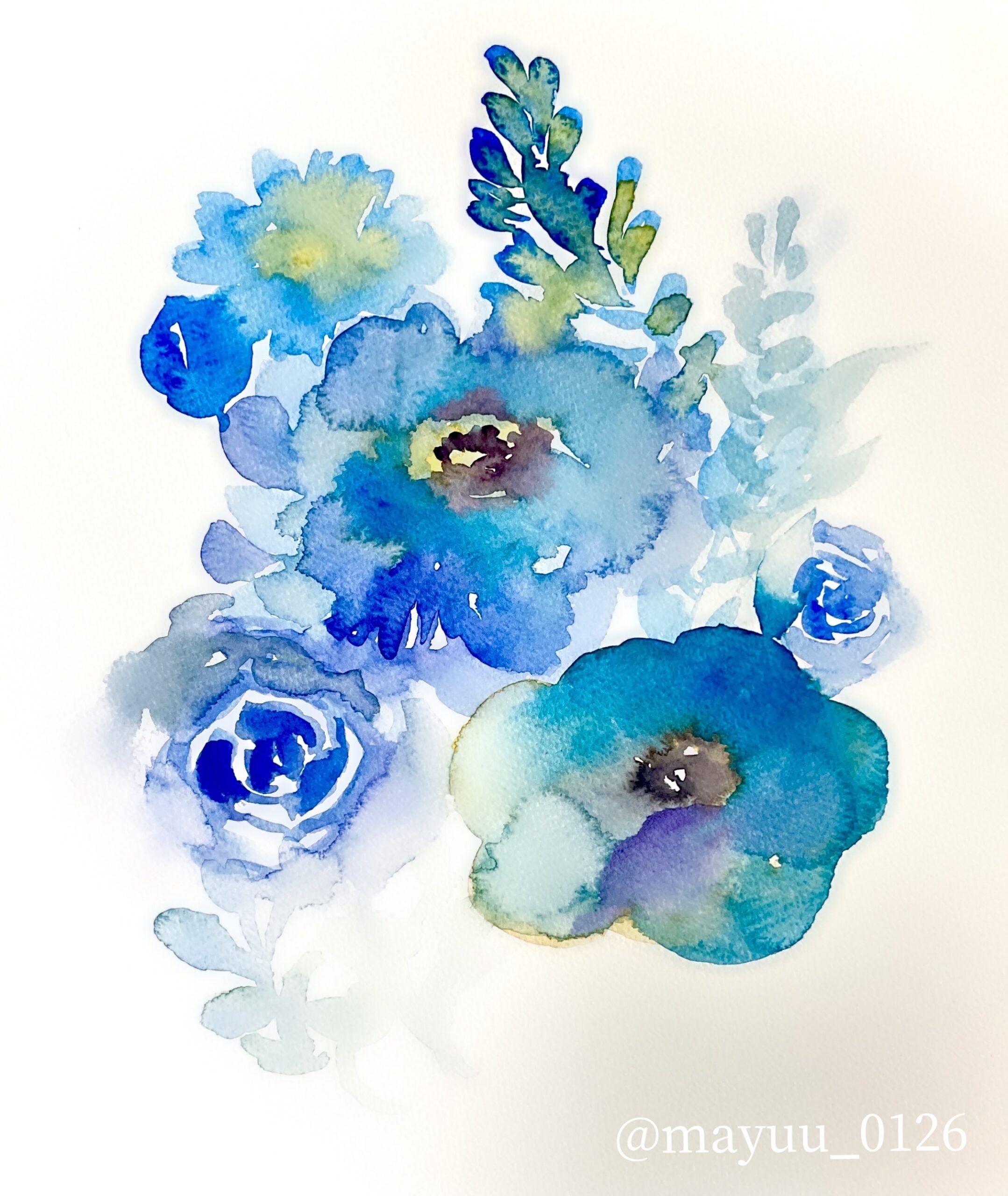 青い花 アート・インテリア絵画の通販・販売サイト ｜ thisisgallery ディスイズギャラリー