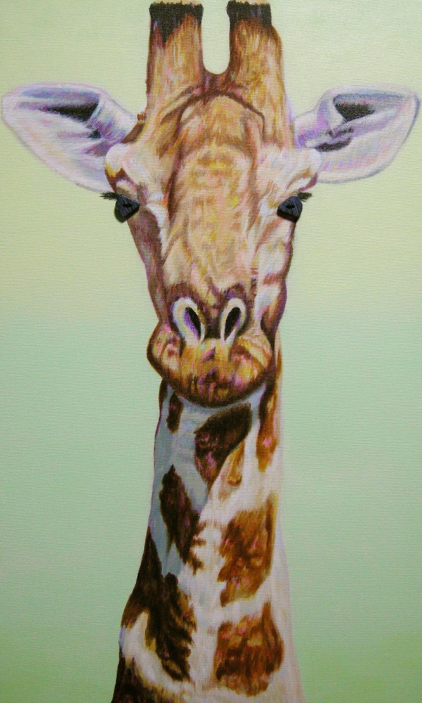 アクリル画 giraffe - 絵画