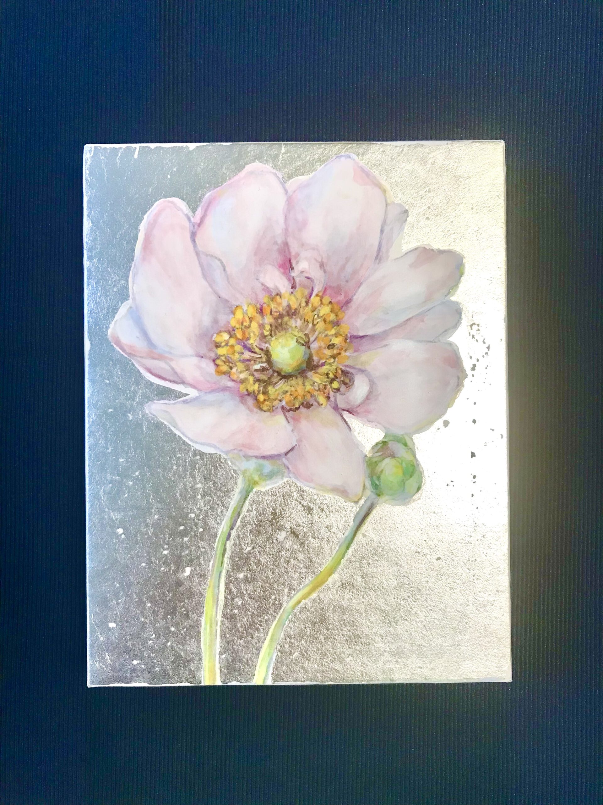 油絵 花 菊 F4サイズ - 絵画