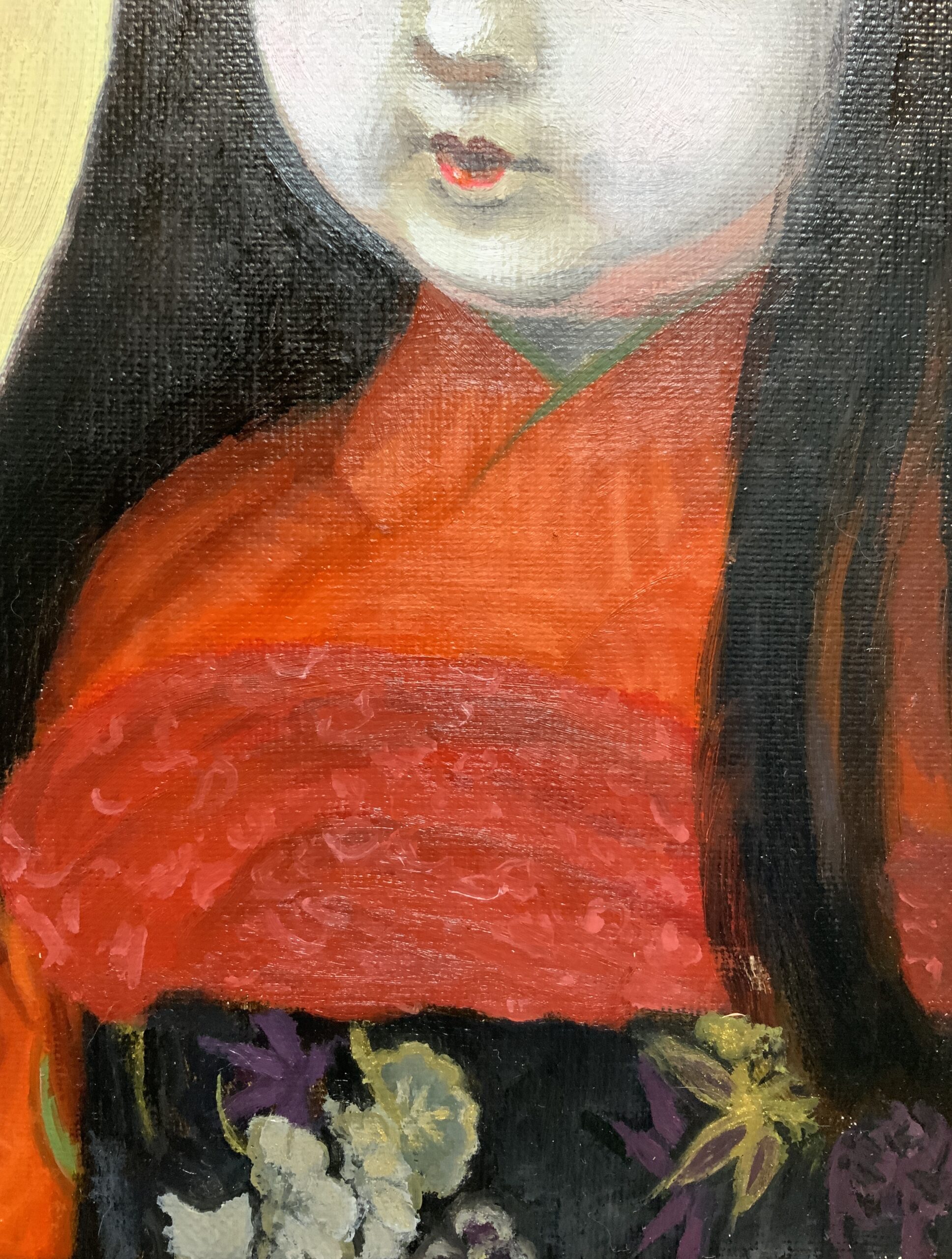 日本人形 油絵 - 美術品