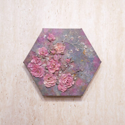 絵画 のおすすめ作品・人気作家 薔薇ローズ花ピンク 美人 インテリア絵画 アート