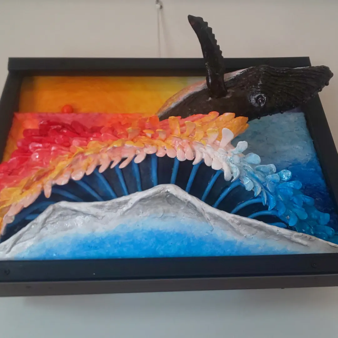 クジラと夕日 | インテリア絵画 アートの専門通販 thisisgallery 