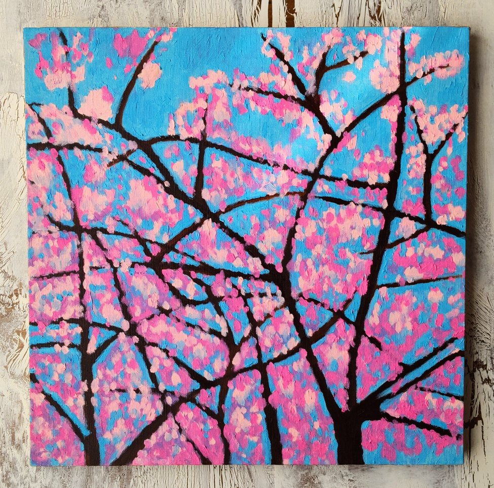 原画「桜」S8・油彩 | インテリア絵画 アートの専門通販 thisisgallery 