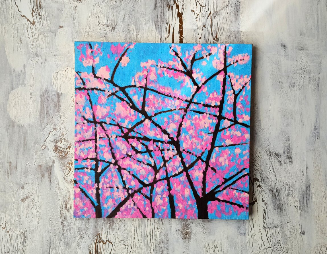 原画「桜」S8・油彩 | インテリア絵画 アートの専門通販 thisisgallery 