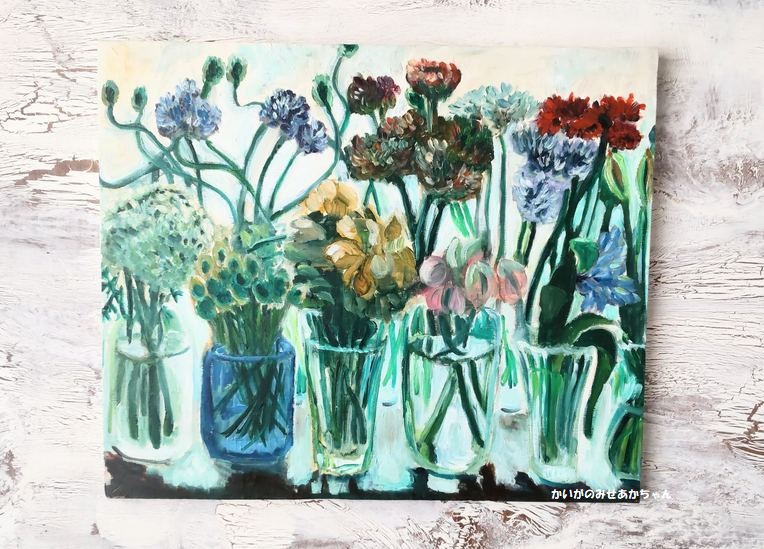 原画「窓辺の花瓶」F8・油彩 | インテリア絵画 アートの専門通販 