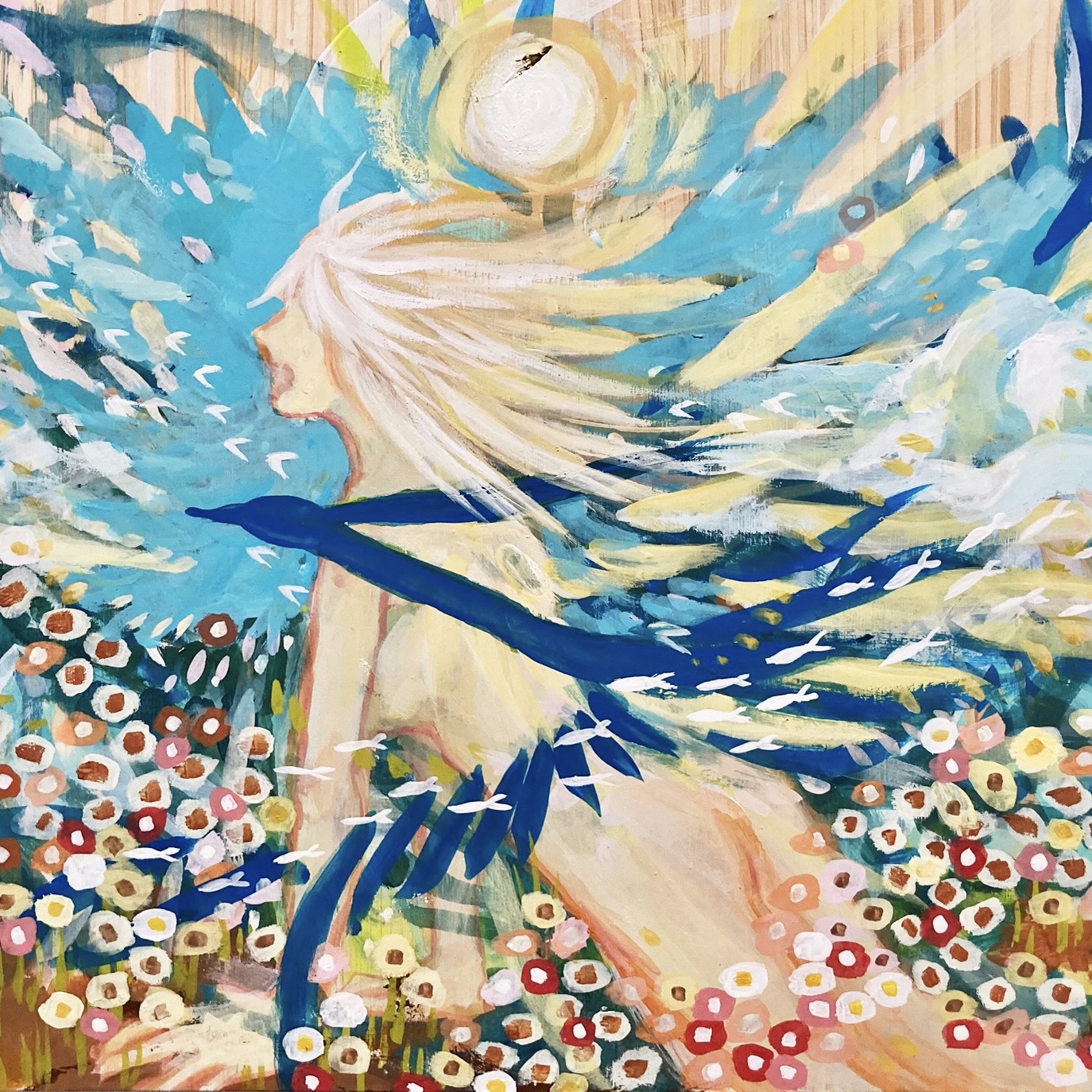 アクリル絵画 都市のシルエット na:iroha iroha. | 絵画販売 インテリアアート専門通販 This Is Gallery｜初めて