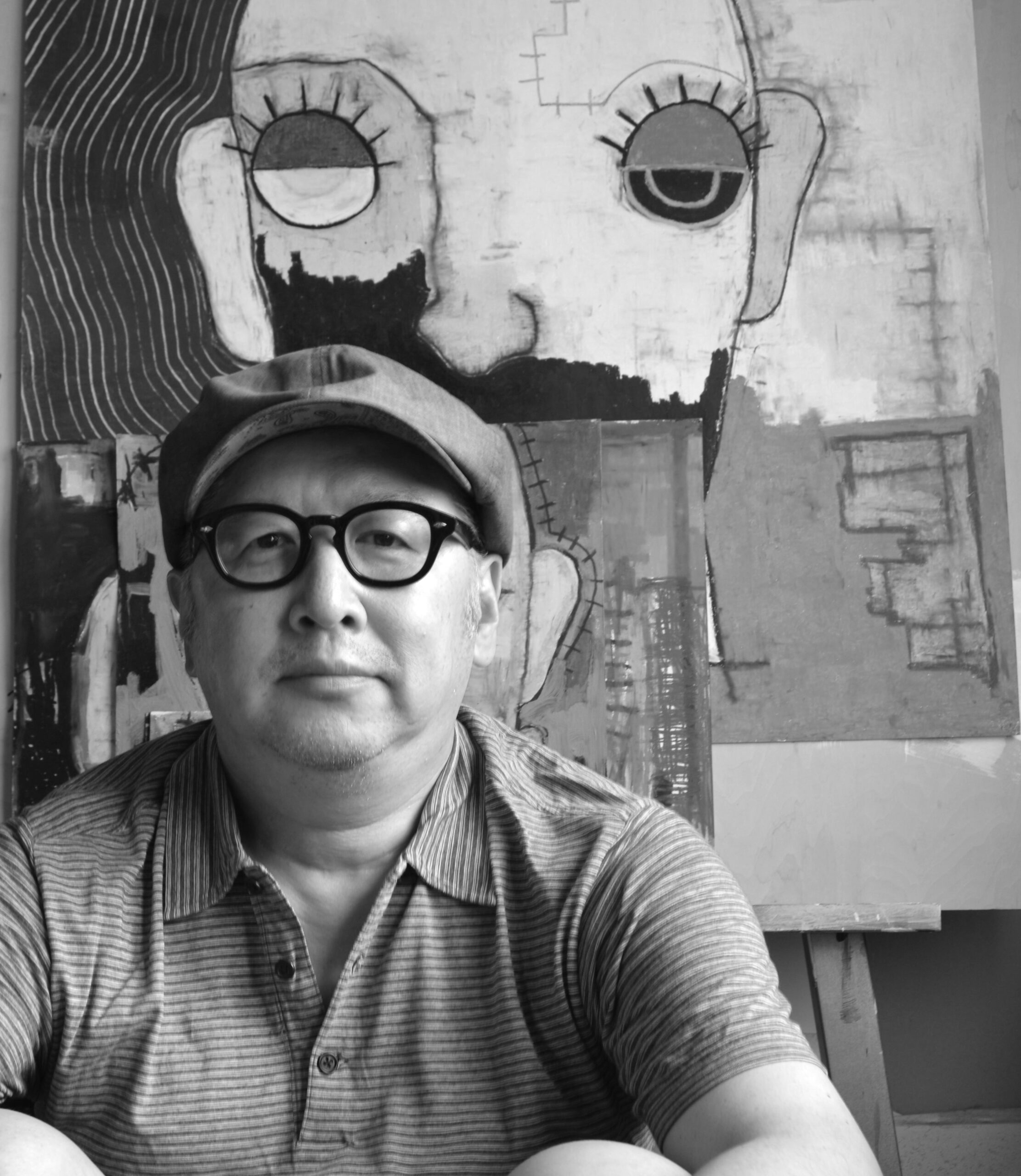 cocoro 現代アート 完売作家 絵画 人物画 人気作家 苦しくもあり安心する芸術。スライムを被った人物画で大注目の画家