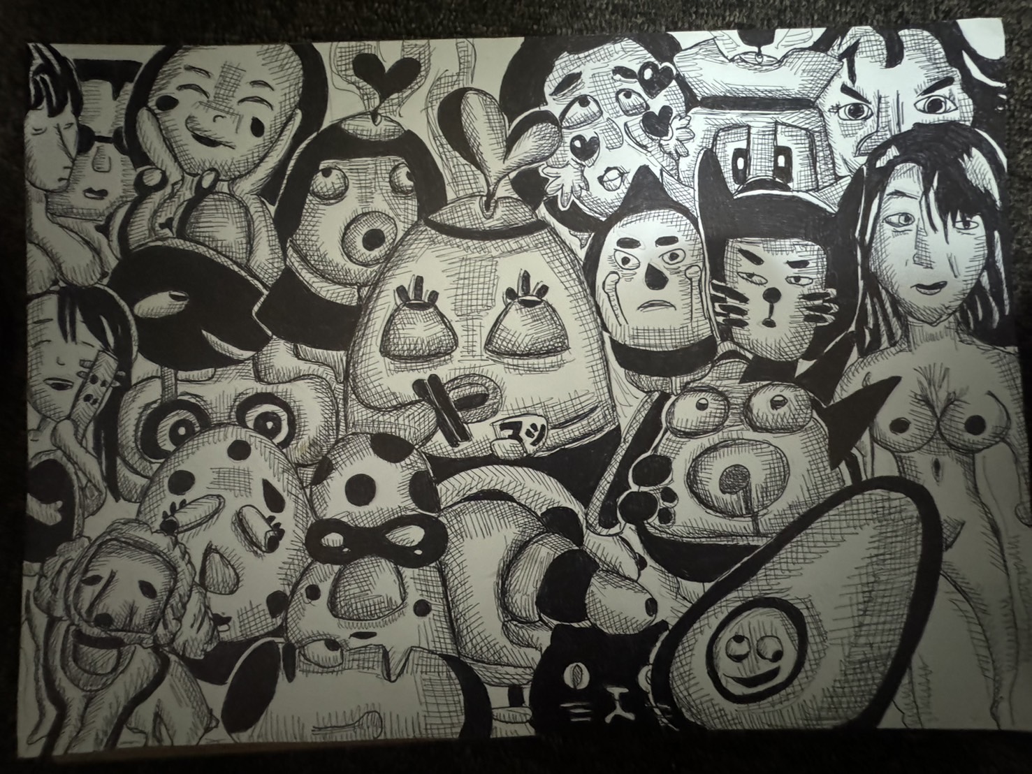 絵画 のおすすめ作品・人気作家 ボールペン画 インスタの仲間達 インテリア絵画 アート