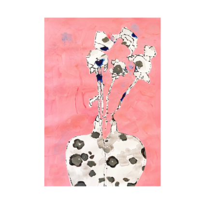 アクリル画 のおすすめ作品・人気作家 花インテリアピンクモノクロ flowers インテリア絵画 アート