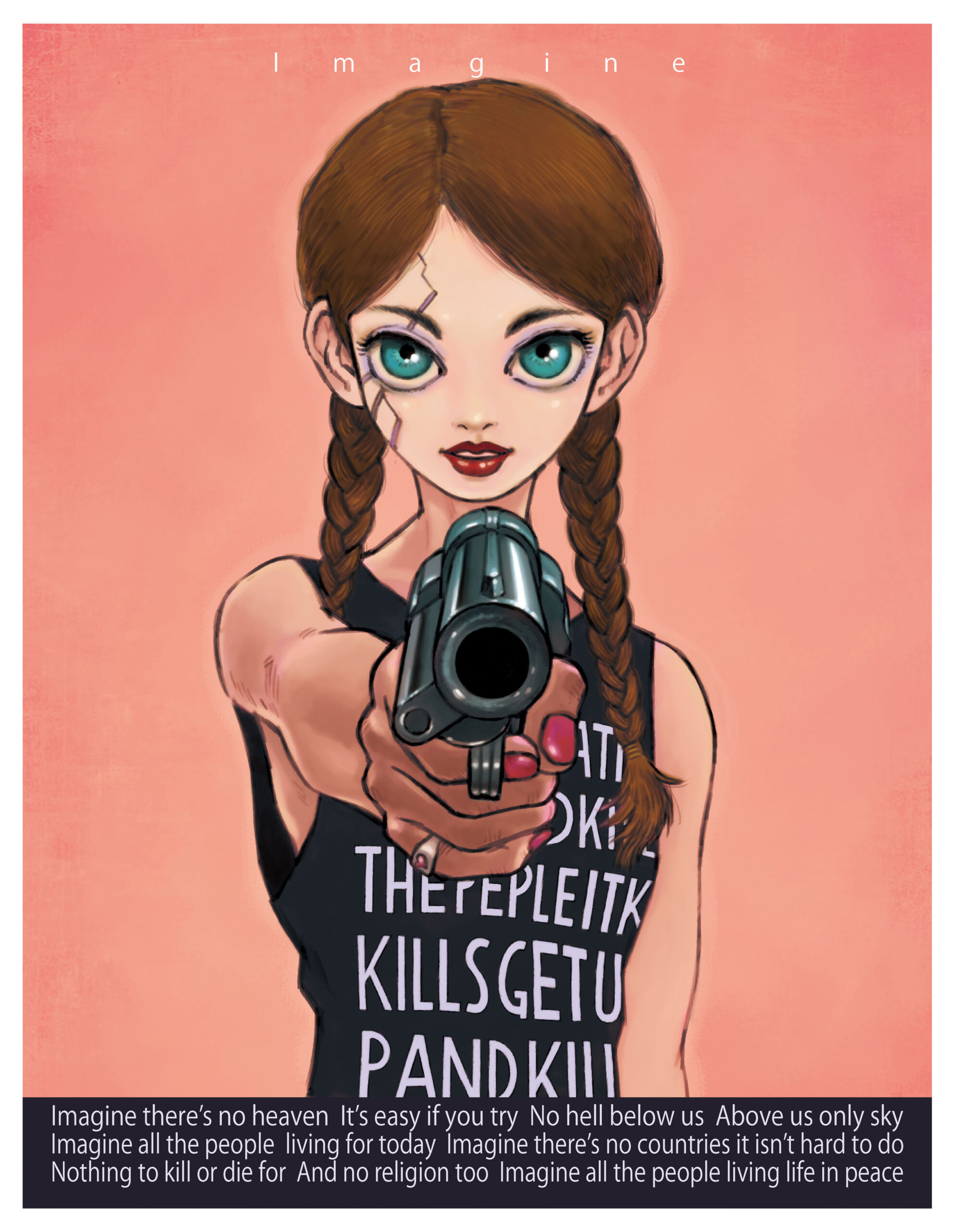 デジタルイラスト のおすすめ作品・人気作家 女性女の子かわいいカッコいい武器 shoot!! インテリア絵画 アート