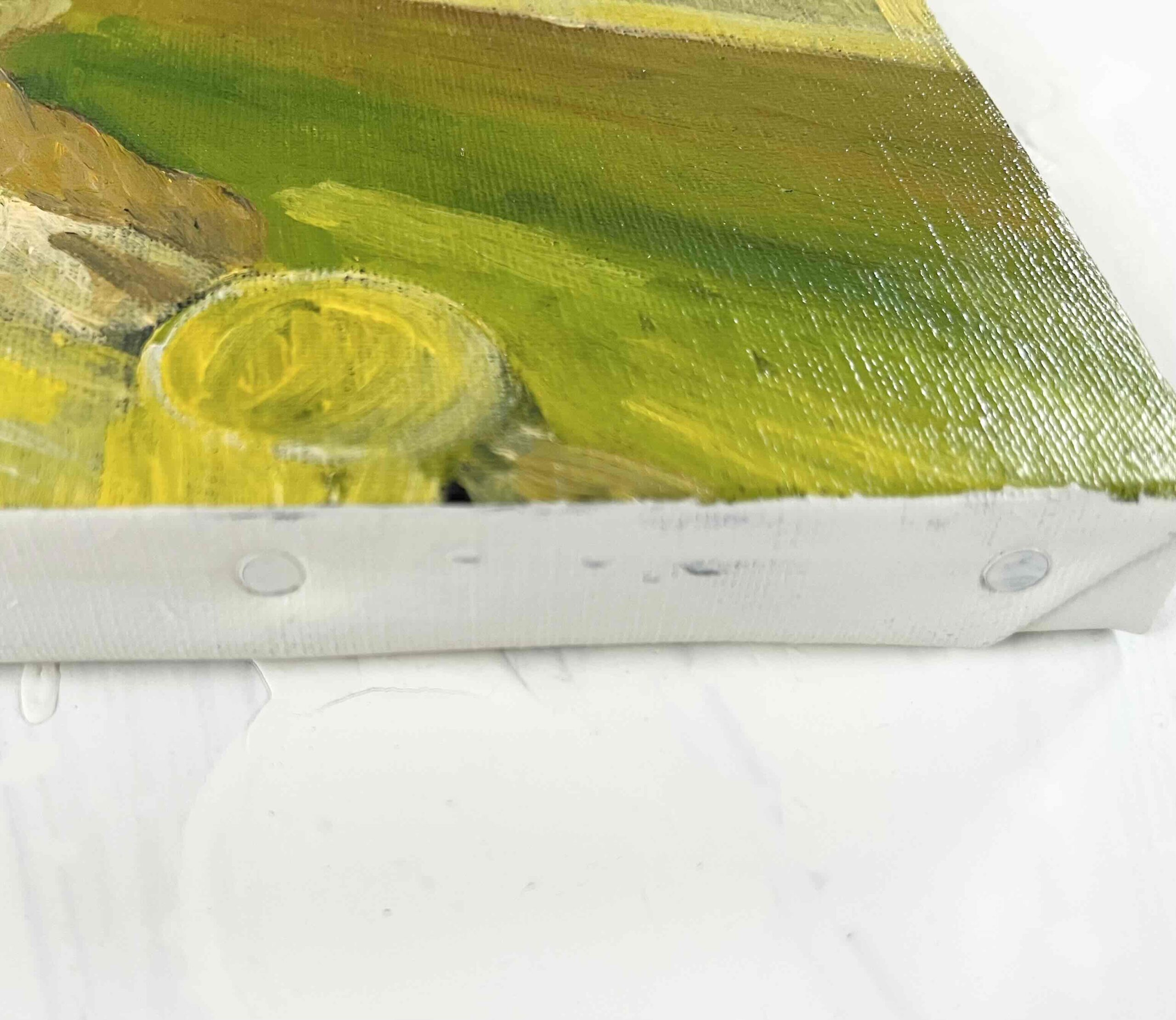 16×23㎝「痒い背中」サムホール・油彩・原画 | かいがのみせ