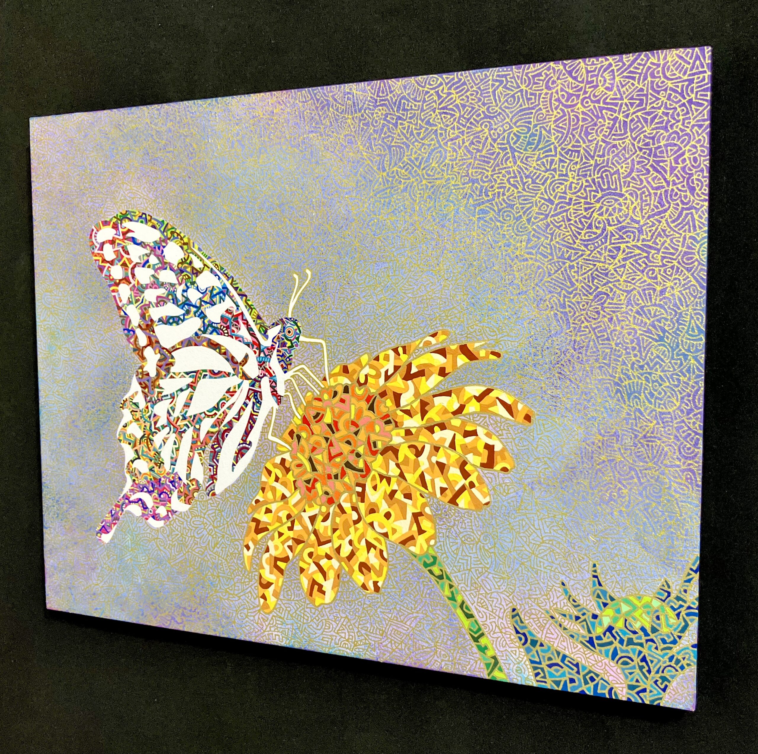 絵画 蝶々と花の絵です 絵画 蝶々と花の絵です