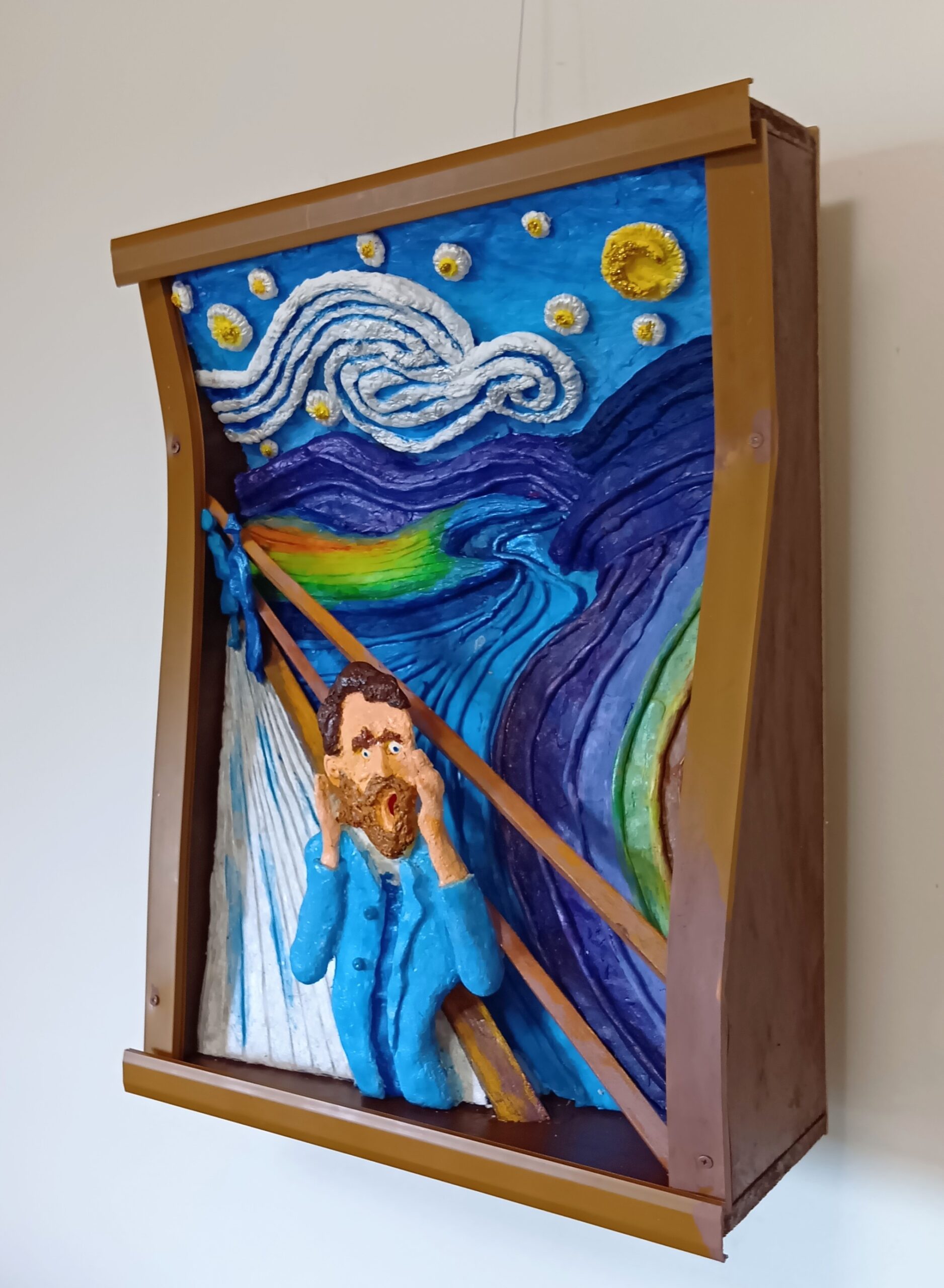 『僕の叫び』アート　美術品　貼り絵　一点物 僕の叫び』アート 美術品 貼り絵 一点物 僕の叫び』アート 美術品