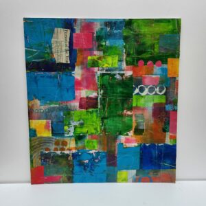 コラージュ のおすすめ作品・人気作家 コラージュ 　アクリル 　オイルパステル 　抽象画 「緑滴るROUSSILLON」 インテリア絵画 アート