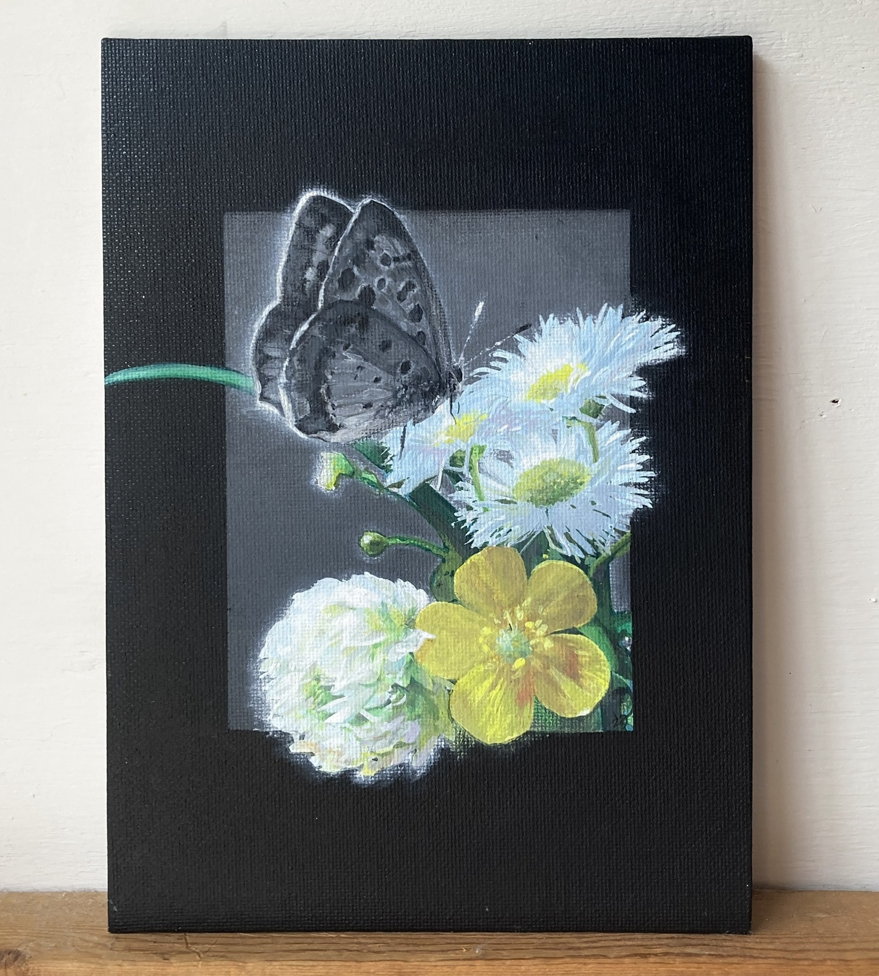 アクリル画 のおすすめ作品・人気作家 昆虫　花 瞬間的な息 インテリア絵画 アート