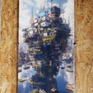 その他 アクリル AI AI廃墟 東京迷宮 インテリア絵画 アート