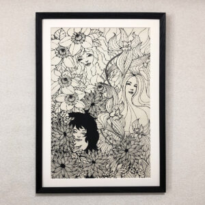 絵画 のおすすめ作品・人気作家 女性 花 姉妹 三姉妹 インテリア絵画 アート