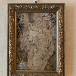 コラージュ のおすすめ作品・人気作家 猫銅版画コラージュ Neo Japonism cat 02 インテリア絵画 アート