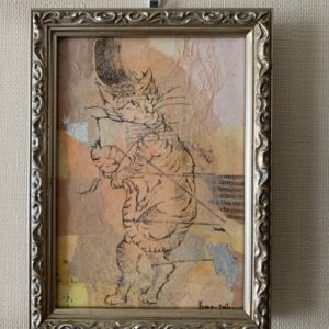 コラージュ のおすすめ作品・人気作家 猫版画コラージュ Neo Japonism cat 01 インテリア絵画 アート