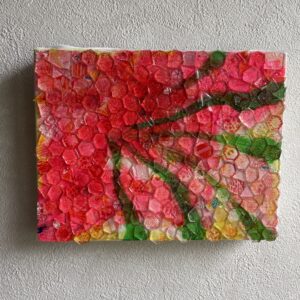 アクリル画 のおすすめ作品・人気作家 ハイビスカス，赤色，プラ板 ハイビスカス インテリア絵画 アート