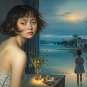 版画 のおすすめ作品・人気作家 人物 女性 夢 過去 風景 幻想回顧 -20250622-a インテリア絵画 アート