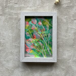 アクリル画 のおすすめ作品・人気作家 抽象 緑 花 さわやか ゆらゆら インテリア グリーン 優しい 幸せ 水 癒し 【 lime and cream, swimmin 】 インテリア絵画 アート