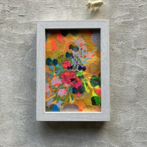 アクリル画 のおすすめ作品・人気作家 抽象 花 インテリア カラフル ポップ 癒し 華やか 【 flowerful slippers 】 インテリア絵画 アート