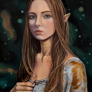 油絵 のおすすめ作品・人気作家 油絵 art oilpainting エルフ 女 絵画 肖像 女エルフの肖像 インテリア絵画 アート