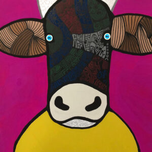 絵画 のおすすめ作品・人気作家 イラスト 動物 牛 bull インテリア絵画 アート