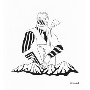 アクリル画 のおすすめ作品・人気作家 イラスト モノクロ 人物 脈 インテリア絵画 アート